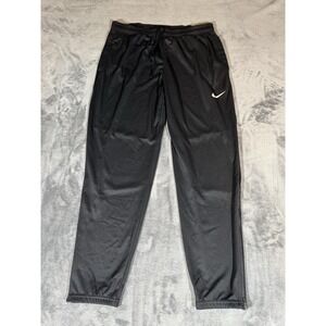 Nike Track Pants Mens Medium Black Dri-FIT Tapered Zip Hem Running Soccer Sport